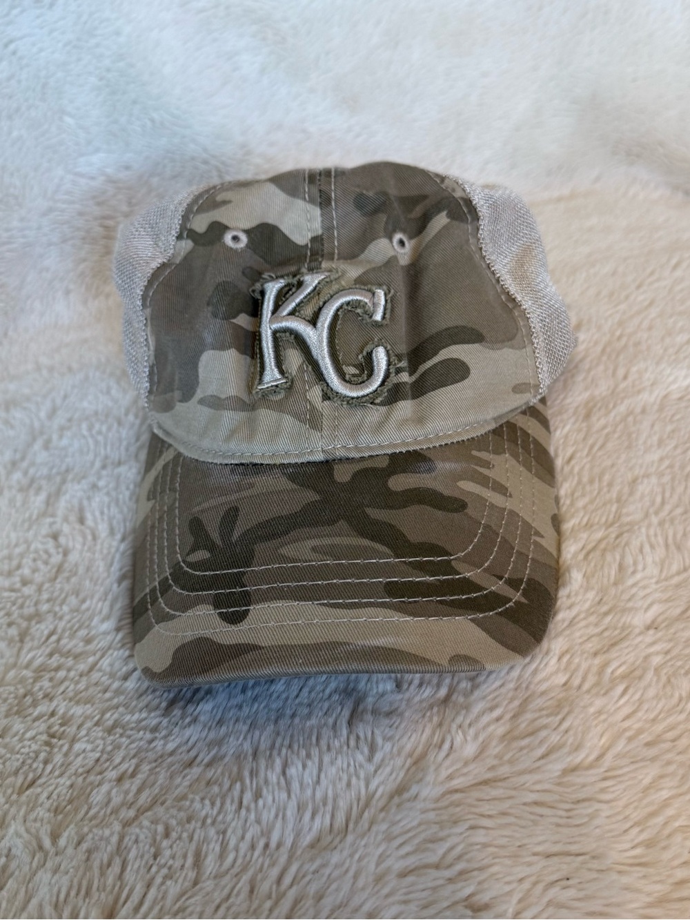 Campus One Kansas City Royals Hat Camouflage Camo Mesh Hat MLB Baseball